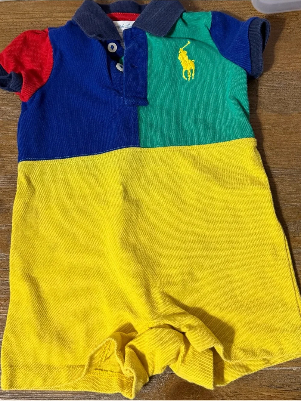 RALPH LAUREN BABY BOYS MULTICOLOR ROMPER SIZE 6M